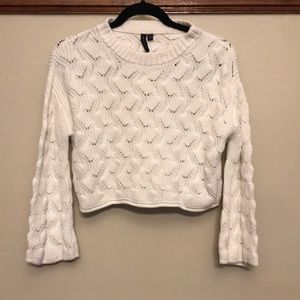 Never worn, white, crop sweater medium